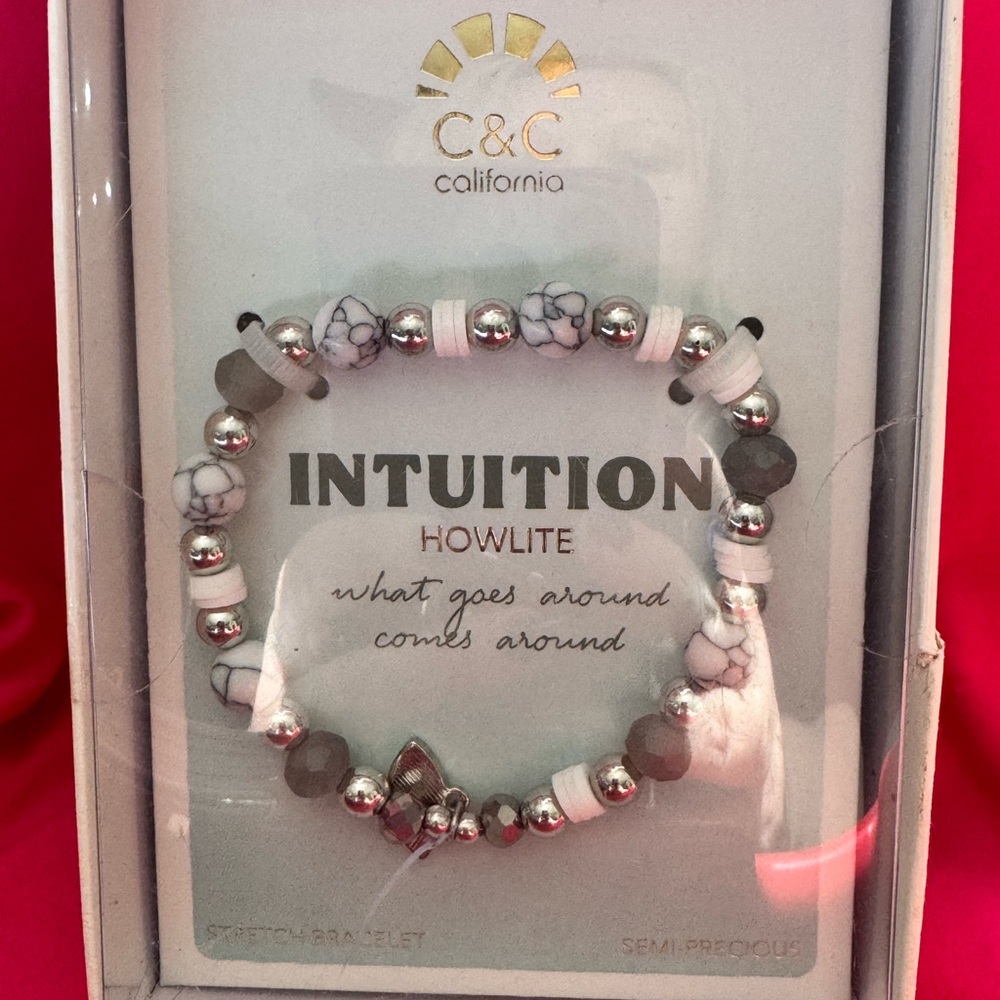 C&C California Howlite and Silver Bracelet